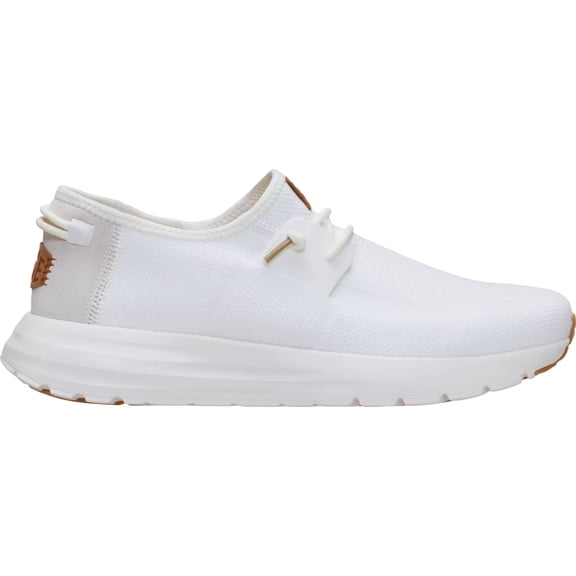 HEYDUDE Men Sirocco Neutrals Slip-On Mid-Top Sneakers White/White, 11