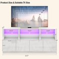 thumbnail image 2 of ANPOO LED TV Stand for 75” 80" 85" TVs, Tall Entertainment Center with 4 Door Storage Cabinets, Modern Glossy Gaming TV Console with for Living Room, 2 of 9