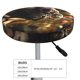 thumbnail image 4 of Balery Pug Wearing Sunglasses Flowers Fundas de asiento para taburete de bar redondo de tela de terciopelo ajustables que protegen de arañazos y manchas para sillas de 14 a 17 pulgadas.-14 inch, 4 of 7