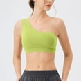 thumbnail image 6 of JGGSPWM Women's Cutout Strap One Shoulder Sports Bra Medium Support Workout Yoga Yellow XL, 6 of 6