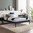 thumbnail image 2 of Platform Bed Frame, Full Size, Wood, Black, Modern Contemporary Urban Design, Bedroom Master Guest Suite, 2 of 7