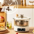 thumbnail image 6 of FLKWOP Low Carb Rice Cooker Low Sugar Digital Steamer, Intelligent Lifting Sugar Removal Rice Cooker, with Stainless Steel Steamer Tray, Touch Control, Automatic Drain Rice Steamer, 3 L, 6 of 7