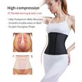 thumbnail image 3 of YIANNA Breathable Waist Trainer for Women Underbust Latex Sport Girdle Corsets Cincher Hourglass Body Shaper,YA11533-Black-5XL, 3 of 6
