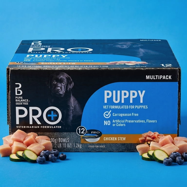 4 pack) Pure Balance Pro+ 3.5oz 12ct MP - Puppy Wet Dog Food