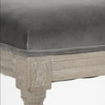 thumbnail image 3 of Zentique 40" Gray and Brown Lille Bench with Floral Design, 3 of 3