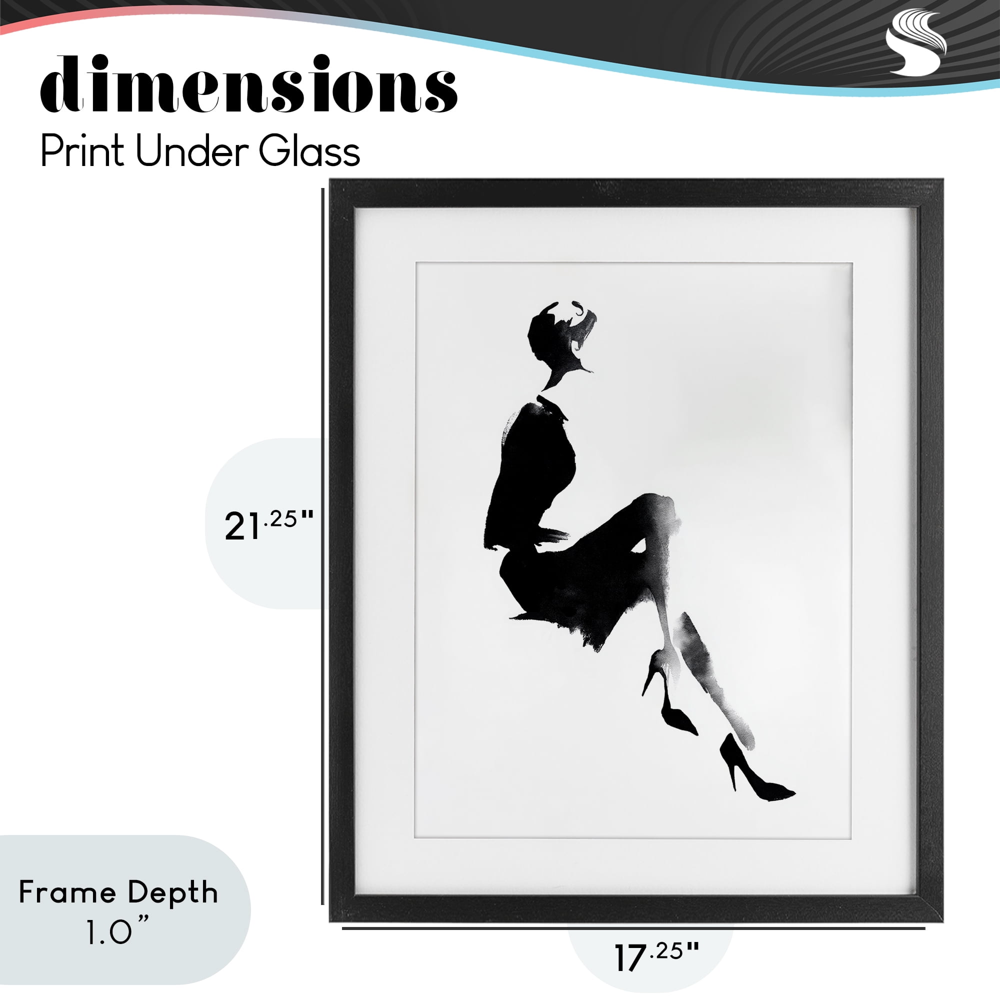 Stupell Industries Chic Silhouette Noir Black Framed Print Under Glass, design by Svetlana Aleynikova