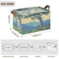 thumbnail image 7 of Yayeee Foldable Storage Basket for Shelves with Handles Waterproof Cloth Bins, Retro Mountain, 7 of 7