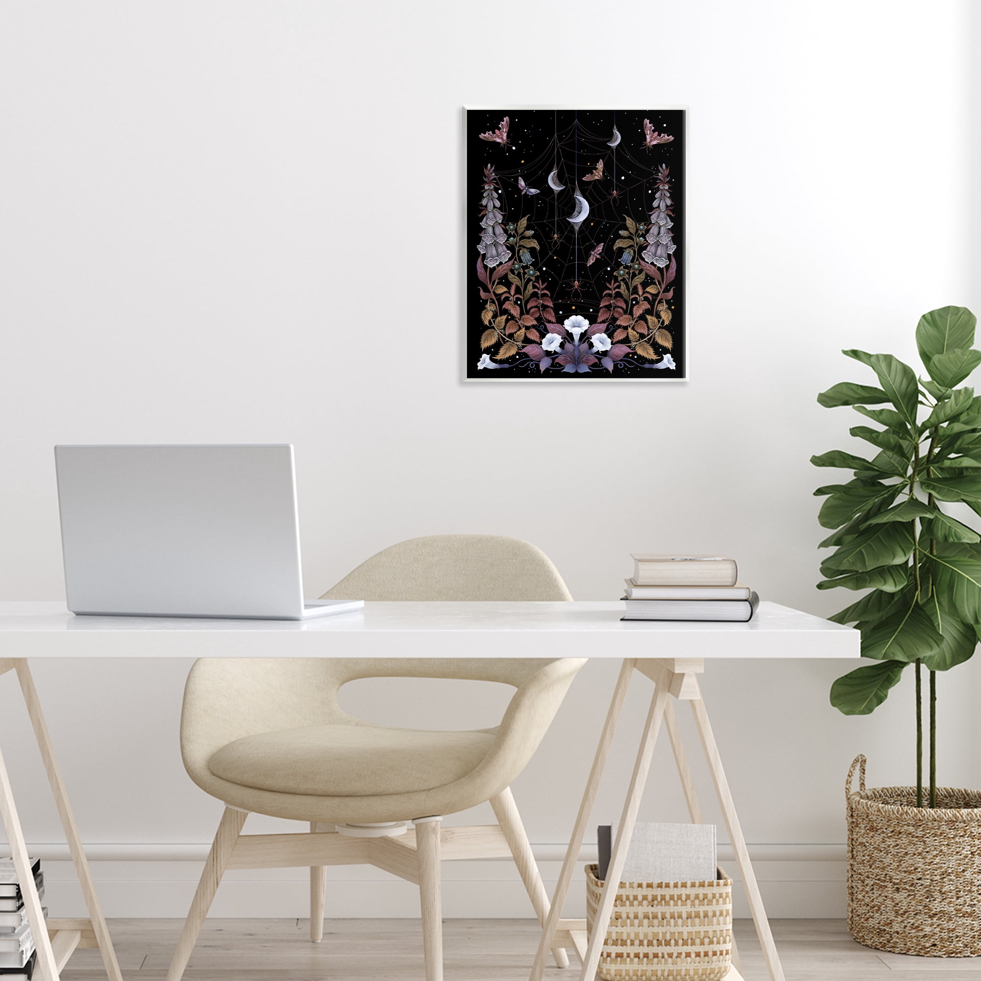 Stupell Industries Witch Garden with Spider Webs Wall Plaque Art, design by Episodic Drawings