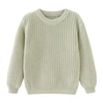 thumbnail image 2 of Gubotare Sweaters for Toddler Girls Girls Fall Winter Fashion Sweaters Long Sleeve Crew Neck Casual Loose Lightweight Cozy Tops 2T 3T (Mint Green,2-3 Years), 2 of 9