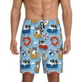 thumbnail image 3 of Lsque Dogs With Pool Floats Mens Sleep Pajama Shorts,Short Pajama Pants, Cotton Ultra-Soft Knit-4X-Large, 3 of 9