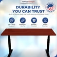 thumbnail image 5 of OfficeSimpli Wood Desk Top, 60 x 30 Inch Made in USA, Table Top for Standing Desk Frame, Kitchen Countertop, Butcher Block, Workbench Long Table Tops for Home & Office - Mahogany Long Grain, 5 of 8