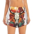 thumbnail image 2 of Salouo Western Desert Cactus Ram Skull Print Women's 2 in 1 Running Shorts Double-Layer Shorts Athletic Workout Gym Yoga Shorts Running Shorts for Women-Large, 2 of 7