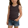 thumbnail image 2 of Favoffer Toddler Kids Basic Layering Tank Top Cute Slim Fit Sleeveless Singlet Solid Color Skin-friendly Flexible Top for Home Playing Indoor Rest Daily Layering Outdoor Walking 3-13Y, 2 of 8
