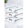 thumbnail image 2 of 3 Pack Clear Rimless Readers for Men Women Square Metal Frame Glasses Home Office Computer, 2 of 9