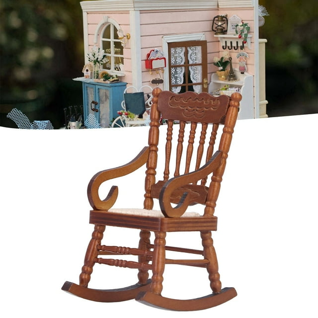 Silla En Miniatura Para Casa De Muñecas, Mano De Obra Exquisita, Material De Abedul Clásico Moderno, Hermosa Y Práctica Casa De Muñecas En Miniatura, Muebles De Madera Para