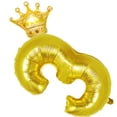 thumbnail image 1 of Globo de con número dorado, globo de edad de cumpleaños, conjunto de de de papel de aluminio para , decoración pa re Macarena Globo de corona de número dorado, 1 of 7