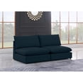 thumbnail image 3 of Meridian Furniture Mackenzie Navy Durable Linen Textured Modular Sofa, 3 of 7