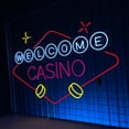 thumbnail image 3 of Welcome Casino Neon Sign, Poker Club And Casino Decor, 3 of 4
