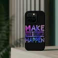 thumbnail image 4 of DistinctInk MagSafe Tough Case for Apple iPhone 15 Pro (6.1" Screen) - Make Dreams Happen - Wireless Charging Compatible, 4 of 6