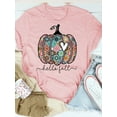 thumbnail image 2 of Anbech It's Fall Yall Women Shirt Halloween Casual Tshirts Pumpkin Letter Graphic Short Sleeve Tops, 2 of 3