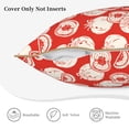 thumbnail image 5 of Fotbe Tomatoes Pattern Velvet Decorative Throw Pillow Covers with Elegant Piping, Soft Plush Cushion Cover for Sofa, Bed, Car, Office-18"x18", 5 of 8