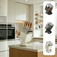 thumbnail image 7 of Rotating Stainless Steel Knife Storage Block, Countertop Knife Holder with Slots, Kitchen Organizer for Chefs and Home Cooking, 7 of 7