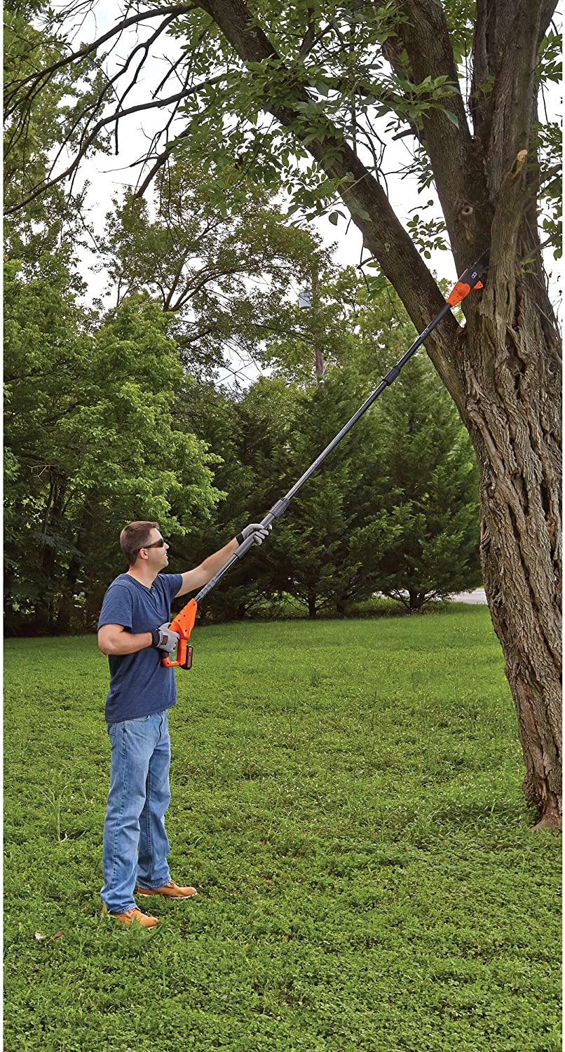 BLACK+DECKER 20V Max Pole Saw, 8-Inch, Cordless (LPP120) 20V Pole Saw ...