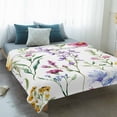 thumbnail image 4 of Watercolor Floral Blanket Soft Cozy Warm Throw Blanket for Couch, Plush Fuzzy Flannel Fleece Blankets for Sofa, Spring Rustic Botanical Blossom Bed Blankets Lightweight Gifts for Women, 30"x40", 4 of 9