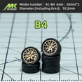 thumbnail image 1 of 1/64 Diecast wheels 1/64 Scale Car Wheels And Tires Compatible with HotWheels Model JDM Tomica MiniGT - Modified Part B4 10.2mm, 1 of 6