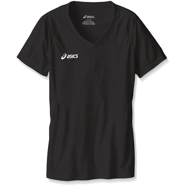 ASICS Girls Solid Jersey, black, Big Kids (8-20), L