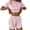 Light Pink, variant on CQXIDFH Pajamas Set for Women Side Split Shorts and Top Set 2 Piece Cute Comfy Summer Loungewear Soft PJ Loungewear Sleepwear