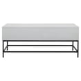 thumbnail image 4 of 45 Inch Rectangular Mango Wood Coffee Table, Lift Top Storage, Iron Frame, White, Black- Saltoro Sherpi, 4 of 7