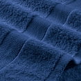 thumbnail image 7 of White Classic Navy Blue Bath Towel Set of 6 - 100% Cotton Highly Absorbent Towels for Bathroom, 2 Luxury Bath Towels 650GSM, 2 Hand Towels, 2 Washcloths, 7 of 7