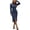Dark Blue, variant on Idoravan Women's Sweater Dress Long Sleeve Fashion Bodycon Fall Winter Dress Split Hem Women's Long Sleeve Round-Neck Dress Sweater Winter Dresses