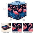 thumbnail image 3 of Flamingo Foldable Toy Storage Basket with Handle, 10.8"x10.5"x10.6", Large Capacity Storage Box Organizer Bins, 3 of 6