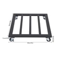 thumbnail image 2 of Simple Plant Rolling Stand Iron Flowerpot Plant Tray Rack Black with 4 Wheels, 2 of 13