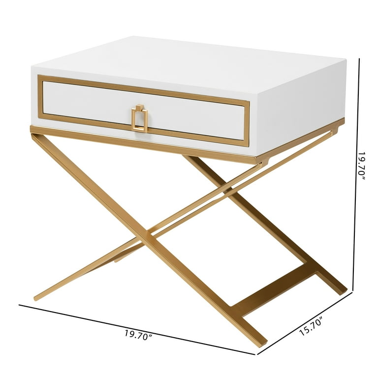 Baxton Studio Lilibet Modern Glam and Luxe White Finished