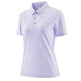 thumbnail image 2 of Timegard Womens Tops Summer Lapel Neck Button Short Sleeve Quick Dry Work Tee Tennis Athletic Shirts Tops, 2 of 8