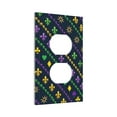 thumbnail image 2 of Kll Mardi Gras Strings Of Beads Wall Plate,Gloss Finish,Standard Size 1 - 5" X 3", Polycarbonate Thermoplastic,Electric Receptacle Plug Covers, 2 of 8