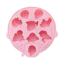 MOQIN Halloween Silicone Cake Mold, Pumpkin Bat Skull Ghost Shape Silicone Candy Chocolate Molds for DIY Cookies Soap Candy Gummy Chocolate Mold,Resin Crafts, Scary Party Favors,9-Cavity