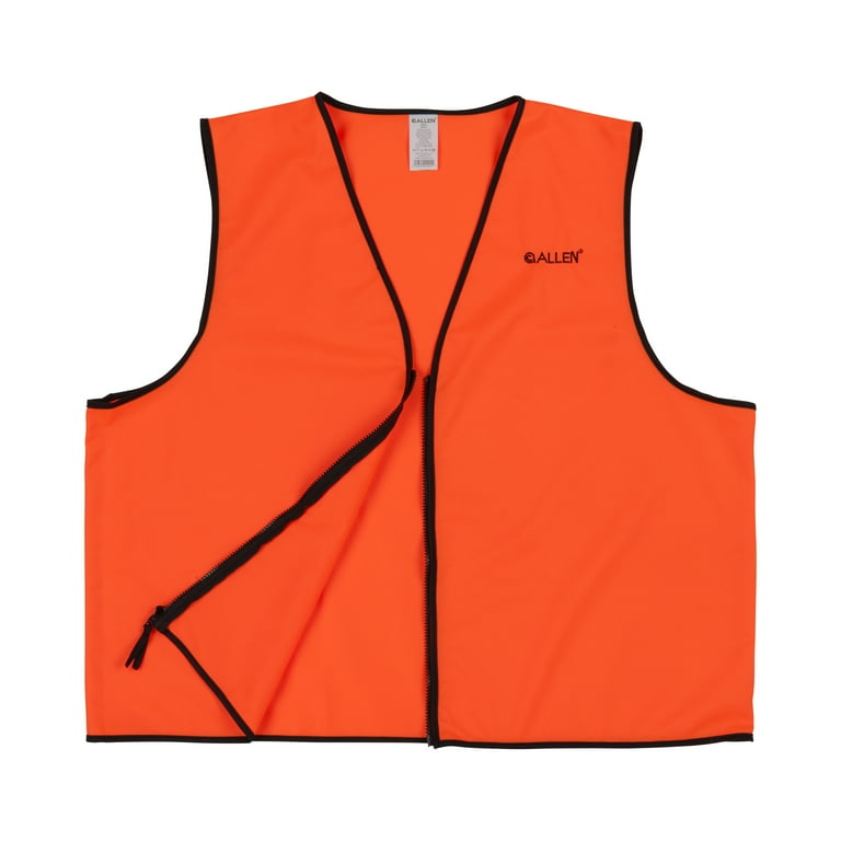 Allen Company Deluxe Blaze Orange Hunting Vest, XL, Unisex, Zipper