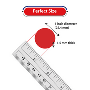 16-Pack Flexible Magnets in Assorted Colors 1-Inch Diameter