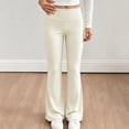 thumbnail image 2 of LIaqionyy Girl's Leggings Flare Pants High Waisted Yoga Bootcut Pant Kids Full Length Bell Bottoms Legging, 2 of 8