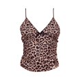 thumbnail image 4 of Yellow Women's Tanks, Women'S Leopard Print Sexy Temperament V Neck Backless Suspender Vest Top,Women's Tanks & Camis XL, 4 of 7