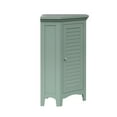 thumbnail image 5 of Teamson Home Glancy Freestanding Corner Floor Cabinet with Faux Louvered Door, Sage Green, 5 of 6