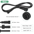 thumbnail image 3 of Uxcell 2-Pack Cable de Extensión a Prueba de Agua, Cable de 5 Pines de 3.28 Ft/1m con Conectores Masculinos y Femeninos IP67 para Focos [Negro], 3 of 7
