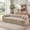 Camel, variant on YWEN 98.4" Modern Compressed Boneless Sofa Couch, 3-Seat Cloud Couch Bubble Channel Tufted Couches with 2 Pillows, Comfy Deep Seat Corduroy Sofa for Living Room Apartment Office No Assembly