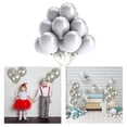 thumbnail image 3 of Globos de látex para decoración de baby showers felices, globos de fiesta (plata, 10 unidades), 3 of 4