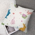 thumbnail image 7 of nygtbtfer  Pillow Colorful Bunny Couch Pillow Cases Set of 2 Spring Farmhouse Throw Pillows Home Decor for Living Room Bedroom Bed Cushion Outdoor White, 7 of 7