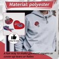 thumbnail image 5 of 3 Pcs Rugby Team Logo Embroidery Patch, Helmet and Heart Logo Iron-on Patch for Jacket Backpack Jean, 5 of 5